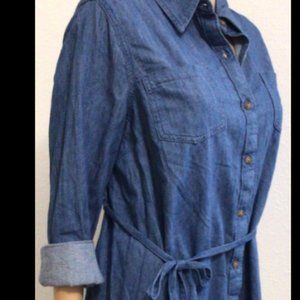 Isabel Maternity Denim Button-Down Shirt